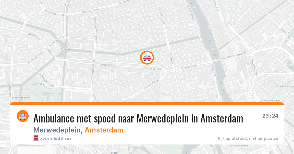 Ambulance met spoed naar Merwedeplein in Amsterdam — 26 mrt 2026