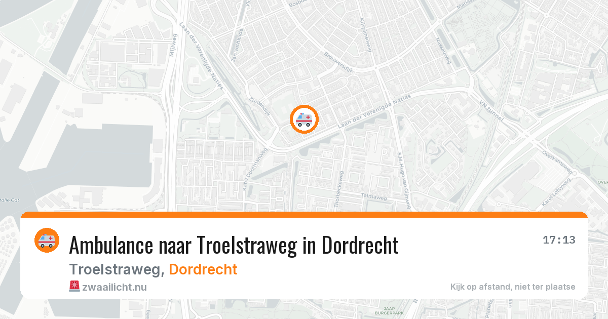 Ambulance naar Troelstraweg in Dordrecht — 26 jul 2026