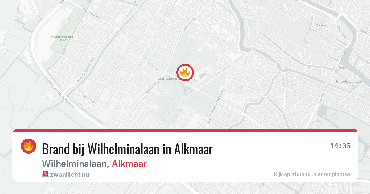 Brand bij Wilhelminalaan in Alkmaar — 21 jul 2026