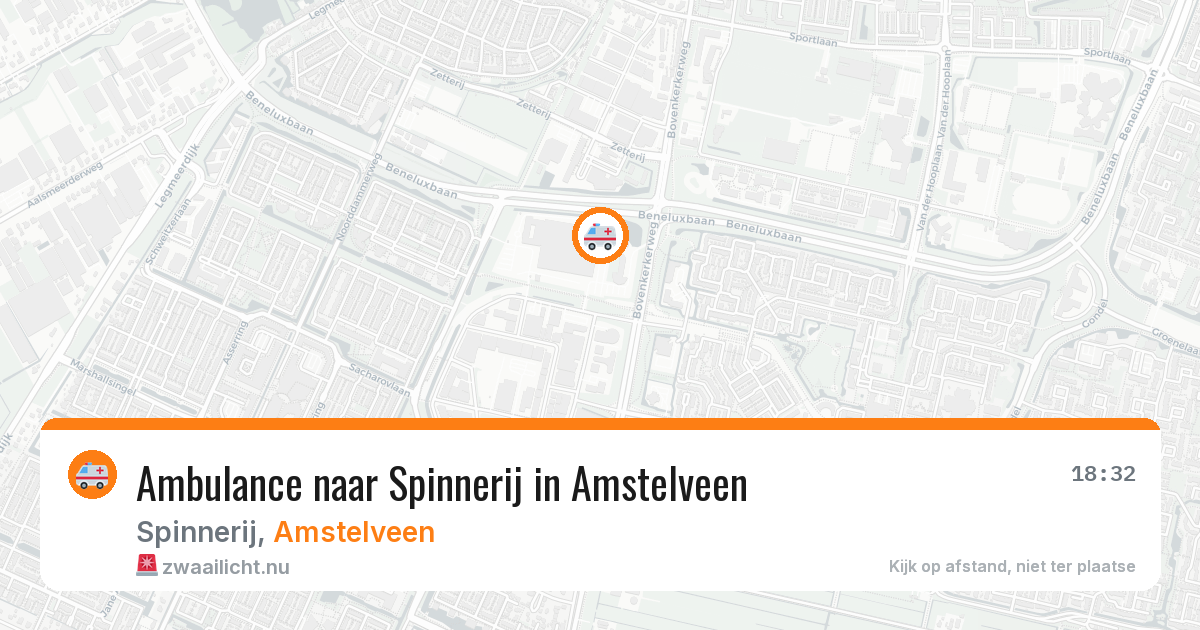 Ambulance naar Spinnerij in Amstelveen — 25 jul 2026