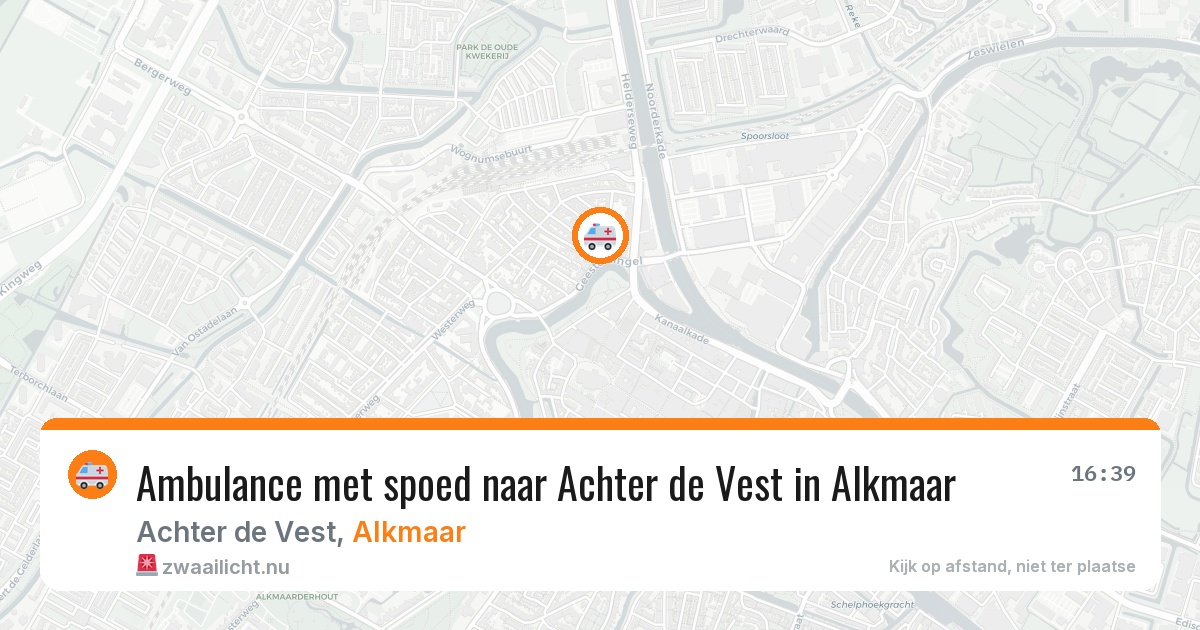 Ambulance met spoed naar Achter de Vest in Alkmaar — 21 mei 2026