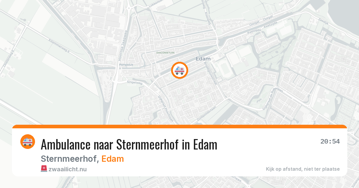 Ambulance naar Sternmeerhof in Edam — 19 jul 2026
