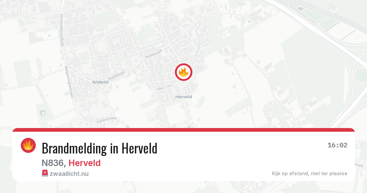 Brandmelding in Herveld — 5 jul 2026
