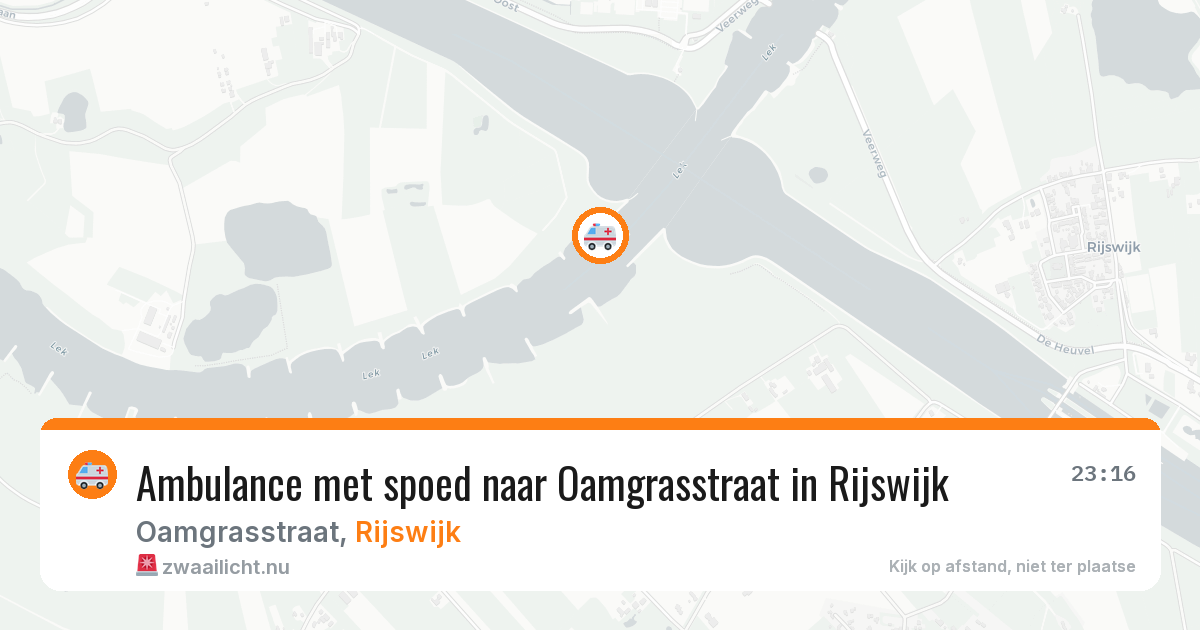 Ambulance met spoed naar Oamgrasstraat in Rijswijk — 17 mei 2026