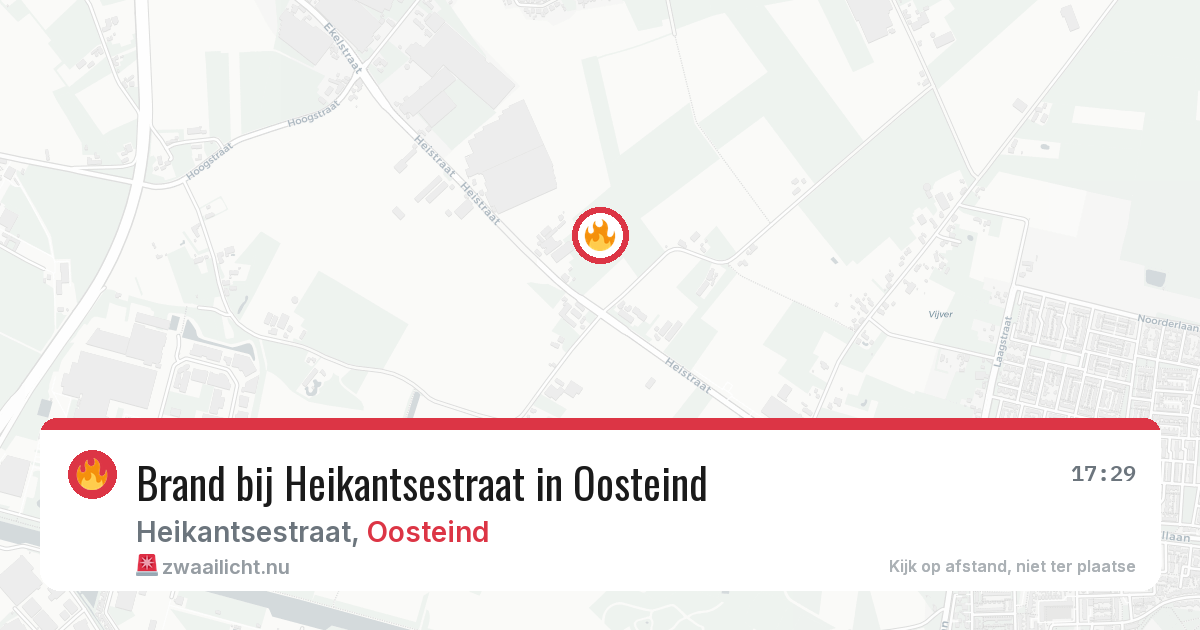 Brand bij Heikantsestraat in Oosteind — 18 jul 2026