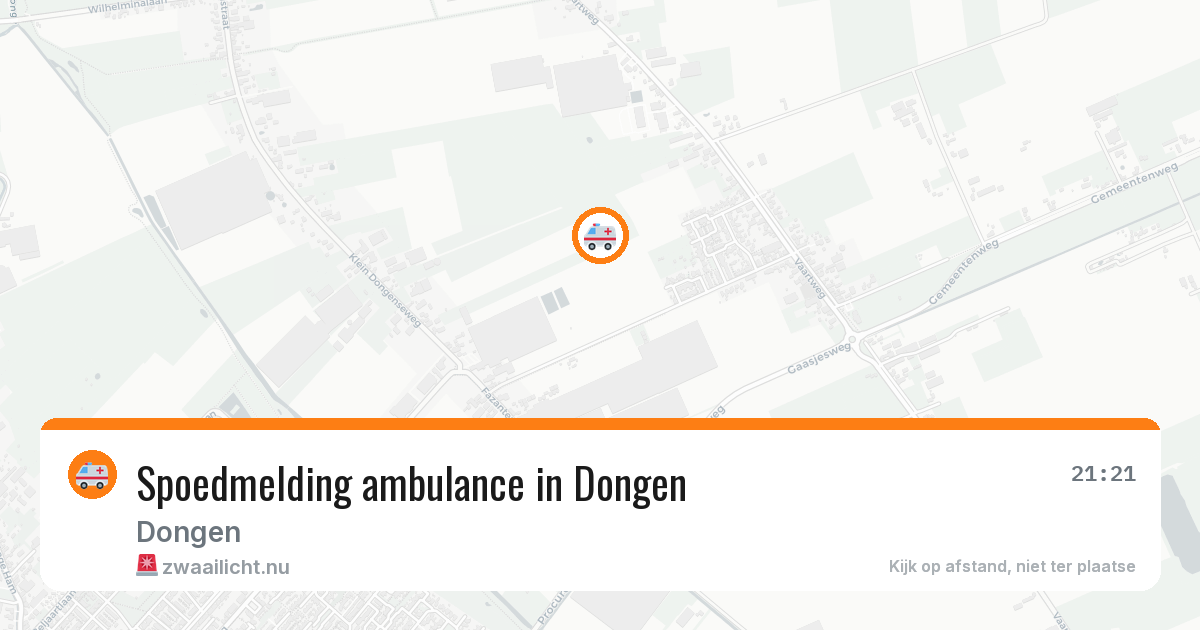 Spoedmelding ambulance in Dongen — 18 mrt 2026