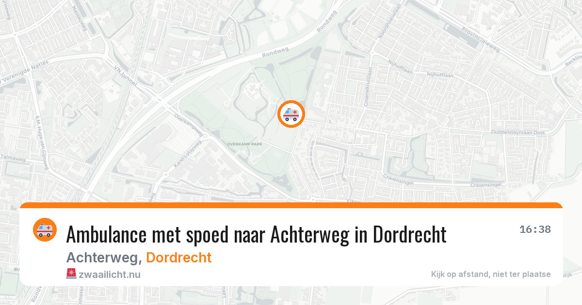Ambulance met spoed naar Achterweg in Dordrecht — 14 jul 2026