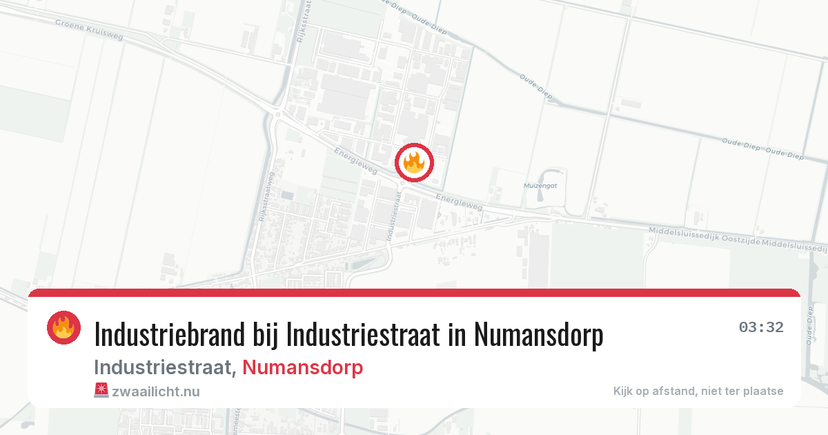 Industriebrand bij Industriestraat in Numansdorp — 29 mei 2026