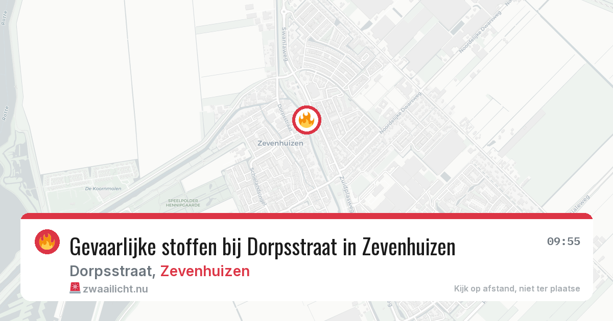 Gevaarlijke stoffen bij Dorpsstraat in Zevenhuizen — 2 apr 2026