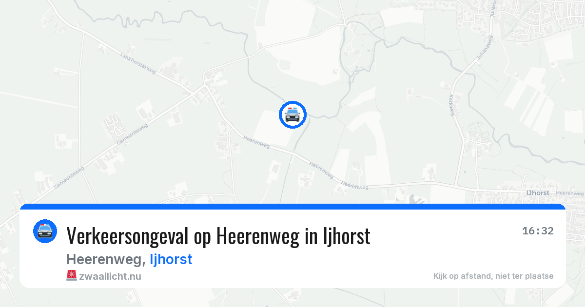 Verkeersongeval op Heerenweg in Ijhorst — 25 mrt 2026