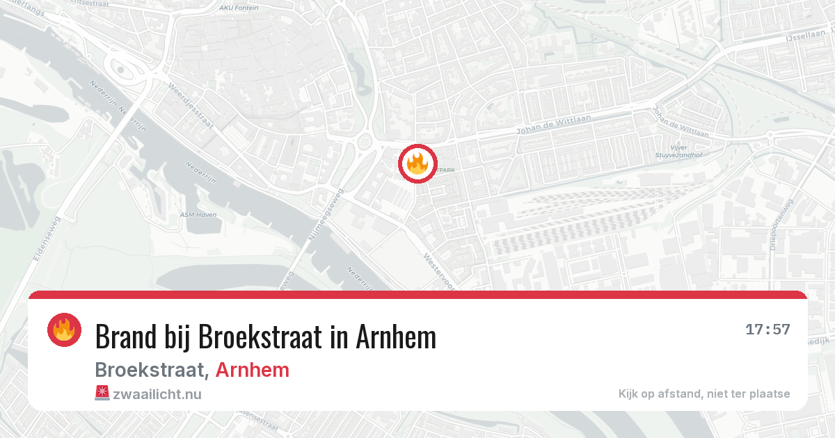 Brand bij Broekstraat in Arnhem — 22 jul 2026