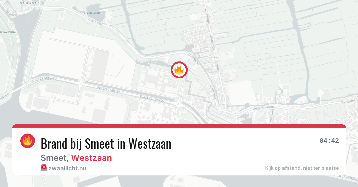 Brand bij Smeet in Westzaan — 23 jul 2026
