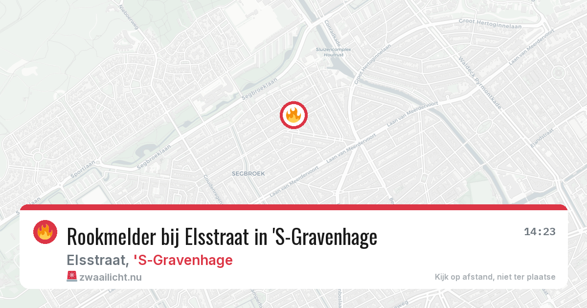 Rookmelder bij Elsstraat in 'S-Gravenhage — 16 jul 2026