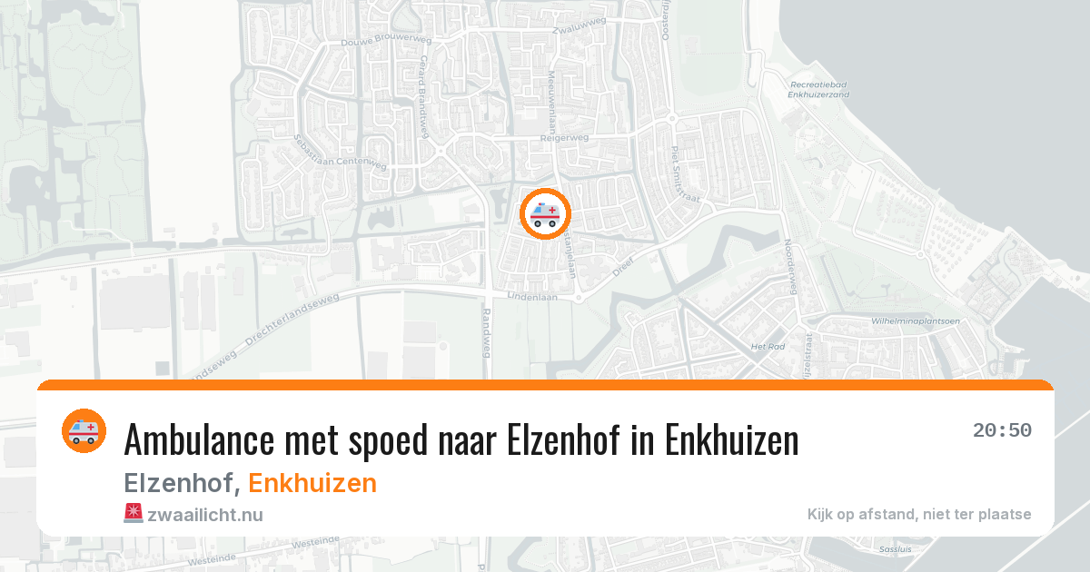 Ambulance met spoed naar Elzenhof in Enkhuizen — 14 jul 2026
