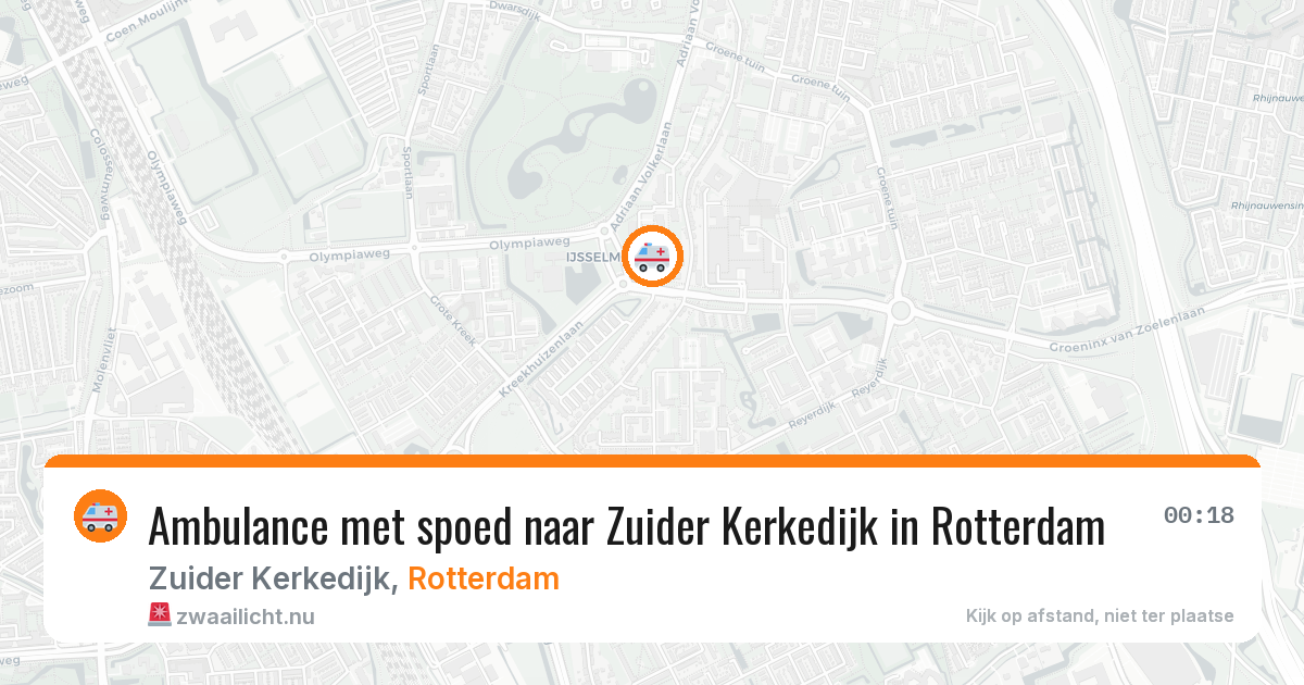 Ambulance met spoed naar Zuider Kerkedijk in Rotterdam — 11 jul 2026