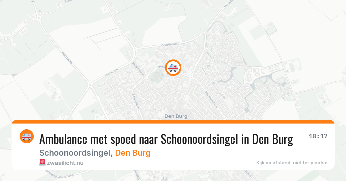 Ambulance met spoed naar Schoonoordsingel in Den Burg — 2 jun 2026