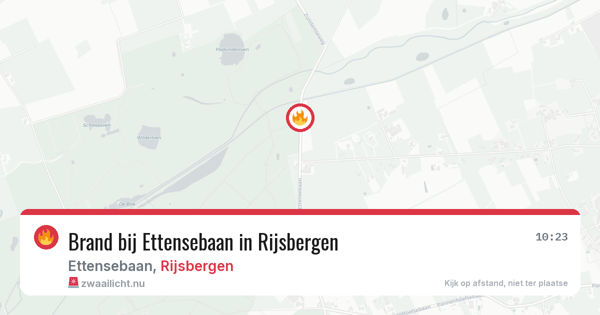 Brand bij Ettensebaan in Rijsbergen — 12 jul 2026