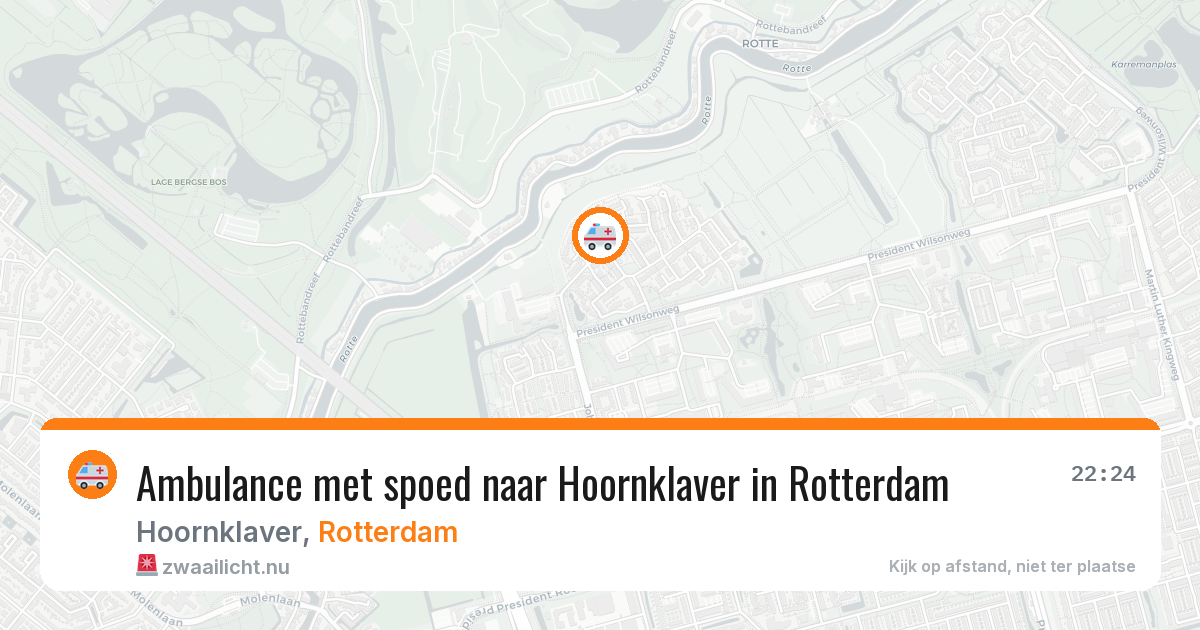 Ambulance met spoed naar Hoornklaver in Rotterdam — 19 mrt 2026
