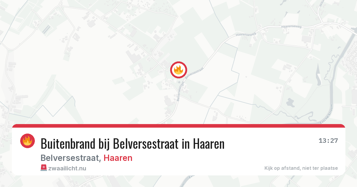 Buitenbrand bij Belversestraat in Haaren — 1 mei 2026