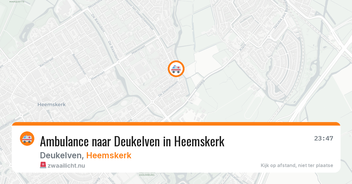Ambulance naar Deukelven in Heemskerk — 17 jul 2026