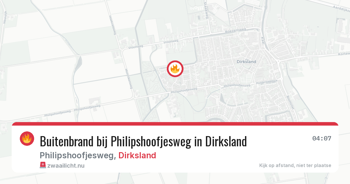 Buitenbrand bij Philipshoofjesweg in Dirksland — 22 mrt 2026