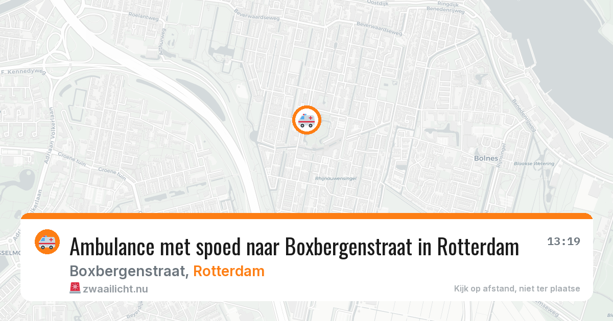 Ambulance met spoed naar Boxbergenstraat in Rotterdam — 2 mrt 2026