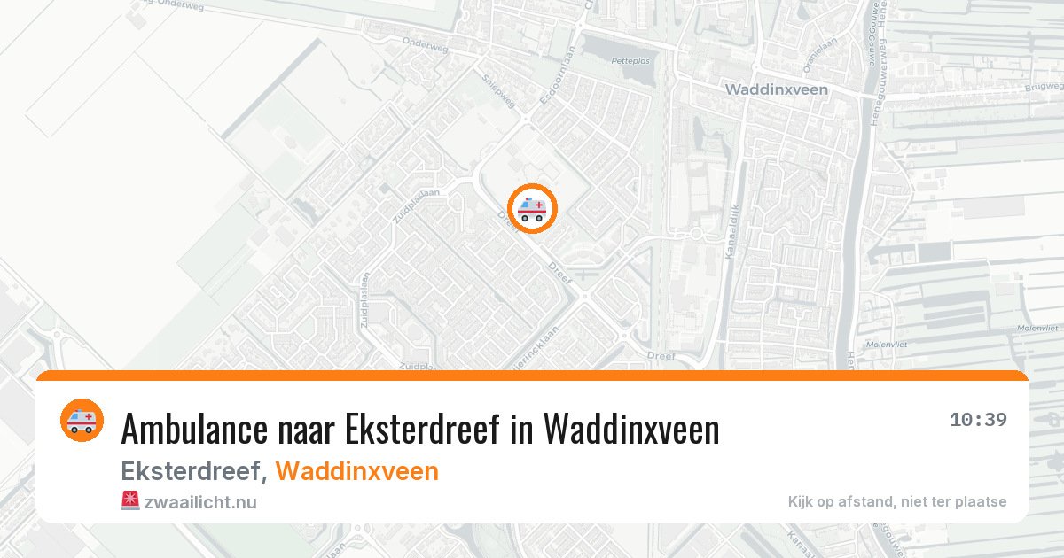 Ambulance naar Eksterdreef in Waddinxveen — 17 mrt 2026