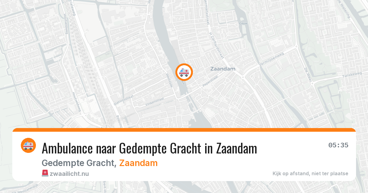 Ambulance naar Gedempte Gracht in Zaandam — 14 jul 2026