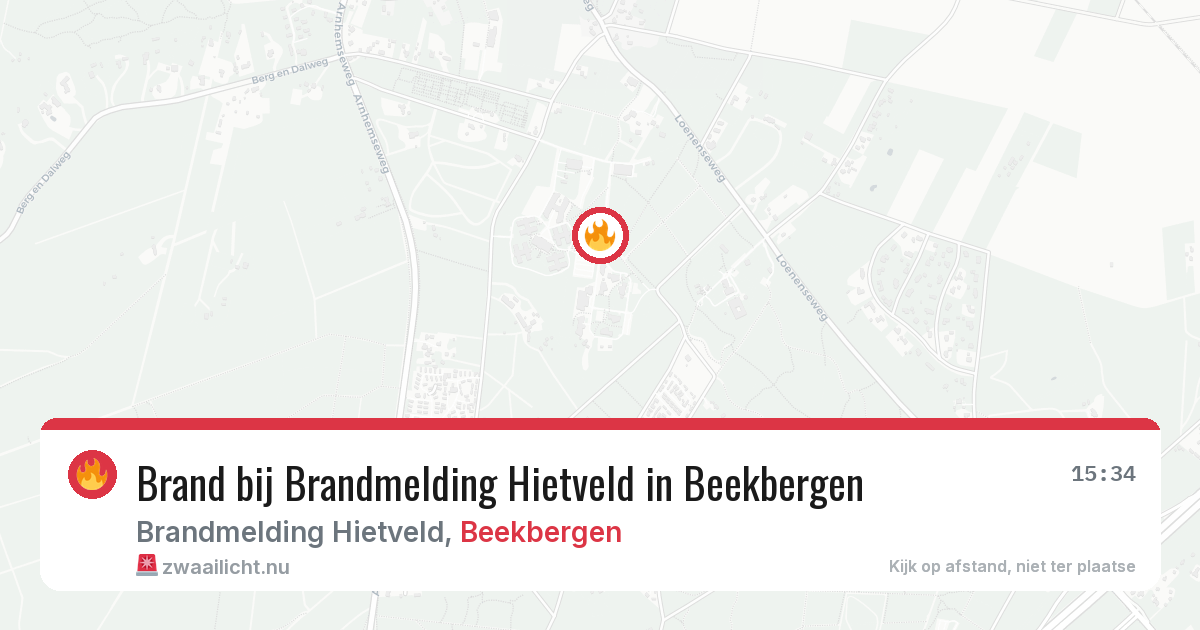 Brand bij Brandmelding Hietveld in Beekbergen — 9 mei 2026