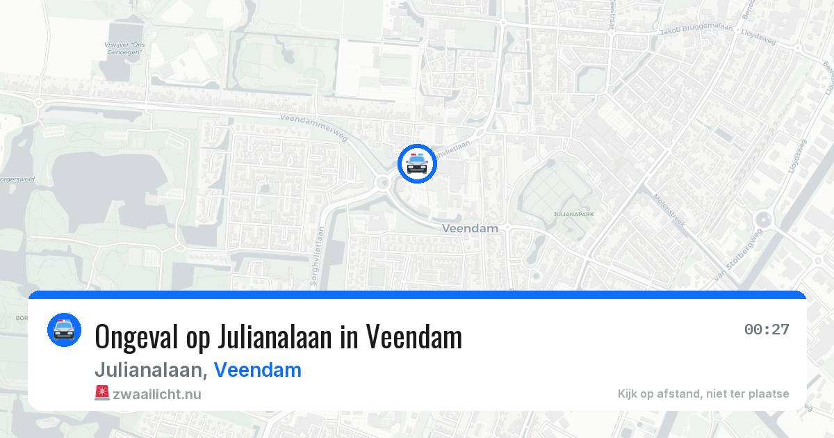 Ongeval op Julianalaan in Veendam — 23 apr 2026