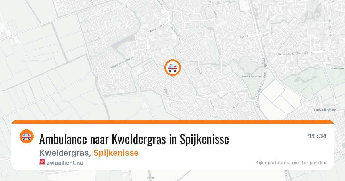 Ambulance naar Kweldergras in Spijkenisse — 18 jul 2026