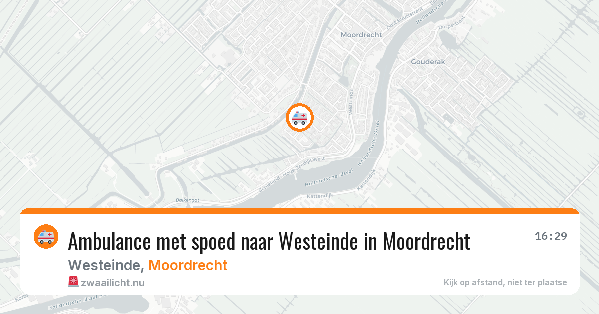 Ambulance met spoed naar Westeinde in Moordrecht — 16 apr 2026
