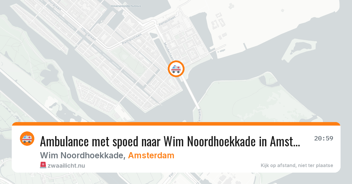 Ambulance met spoed naar Wim Noordhoekkade in Amsterdam — 6 jun 2026