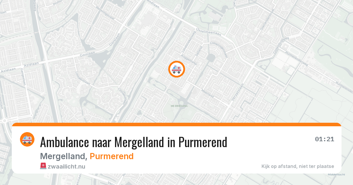 Ambulance naar Mergelland in Purmerend — 11 jul 2026