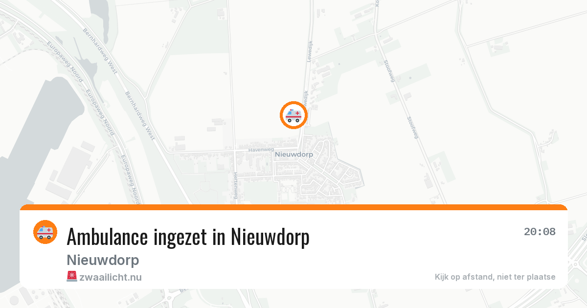 Ambulance ingezet in Nieuwdorp — 10 jul 2026