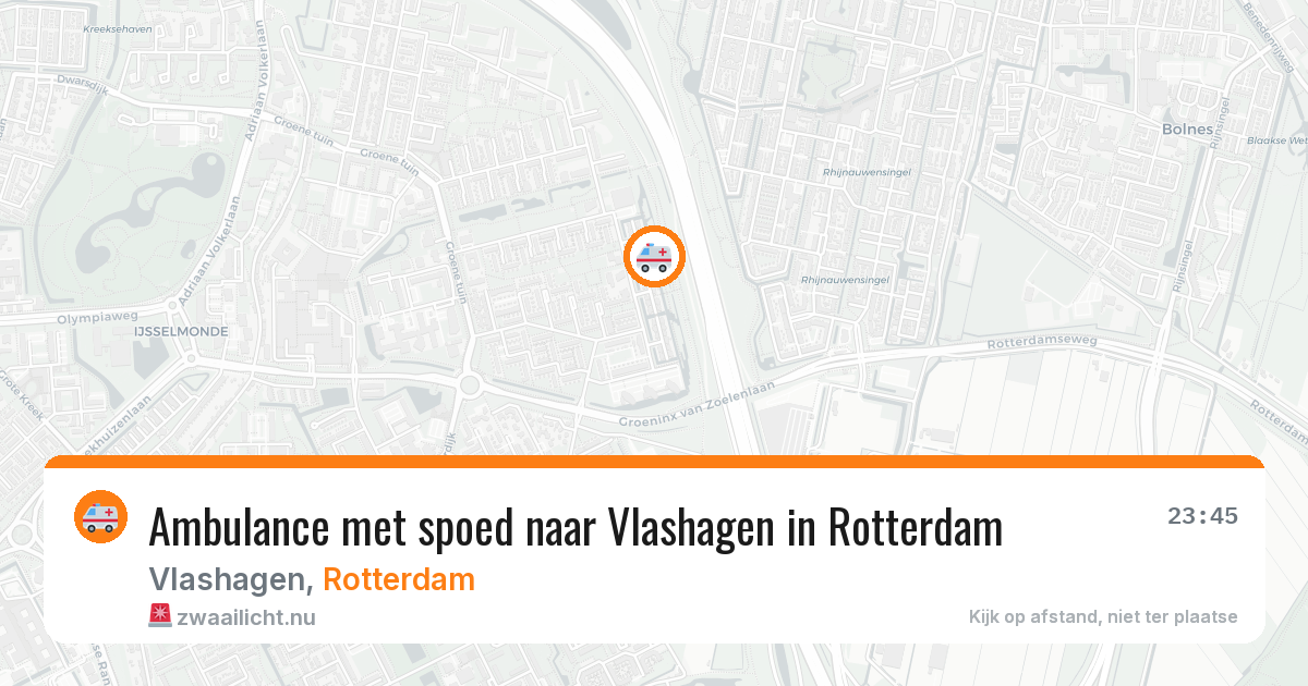 Ambulance met spoed naar Vlashagen in Rotterdam — 15 jul 2026