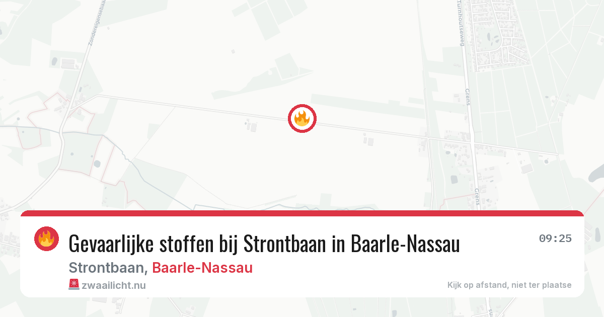 Gevaarlijke stoffen bij Strontbaan in Baarle-Nassau — 28 mei 2026
