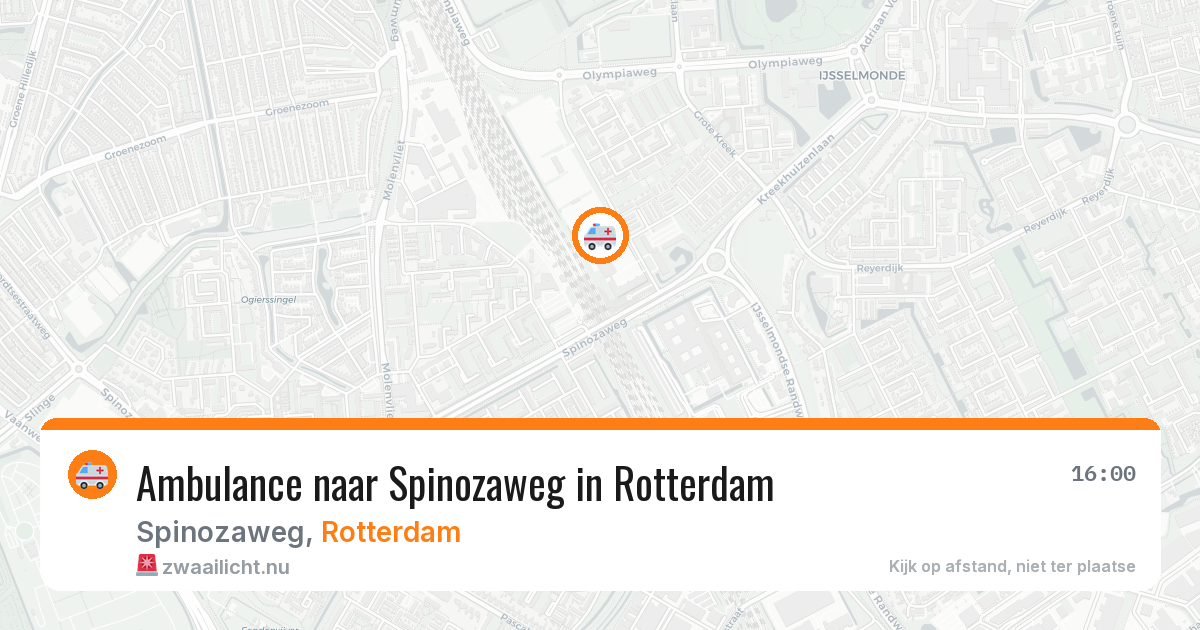 Ambulance naar Spinozaweg in Rotterdam — 22 mei 2026