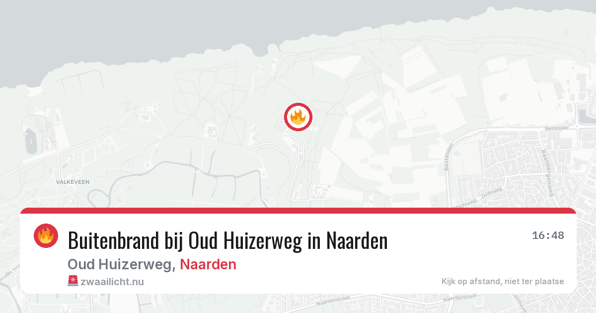 Buitenbrand bij Oud Huizerweg in Naarden — 19 jul 2026