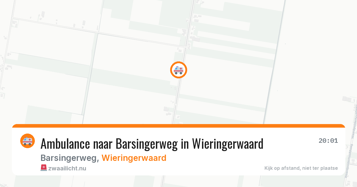 Ambulance naar Barsingerweg in Wieringerwaard — 18 jul 2026