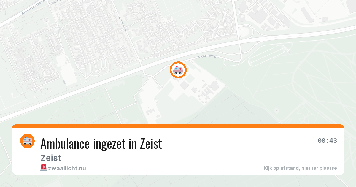 Ambulance ingezet in Zeist — 9 apr 2026