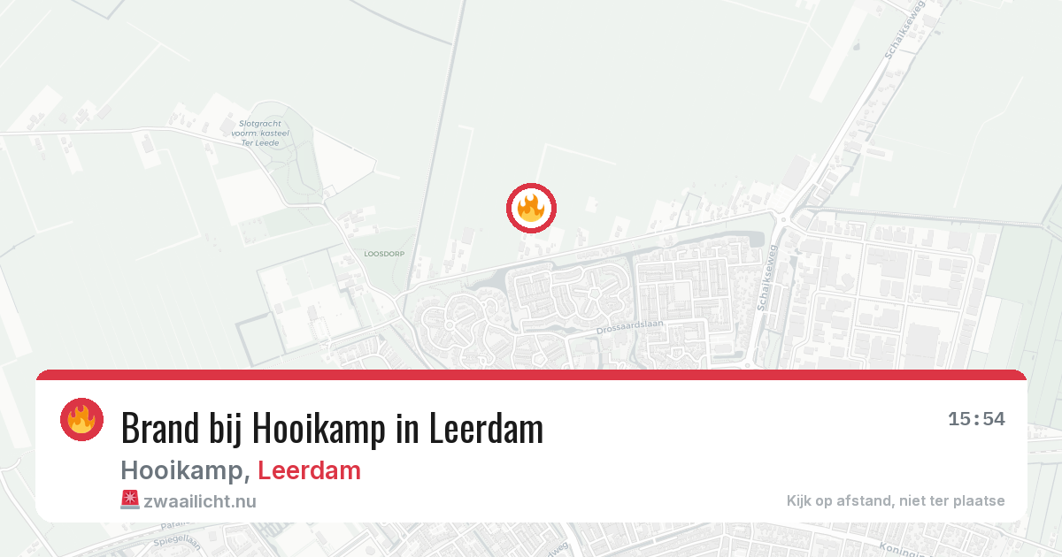 Brand bij Hooikamp in Leerdam — 23 jul 2026