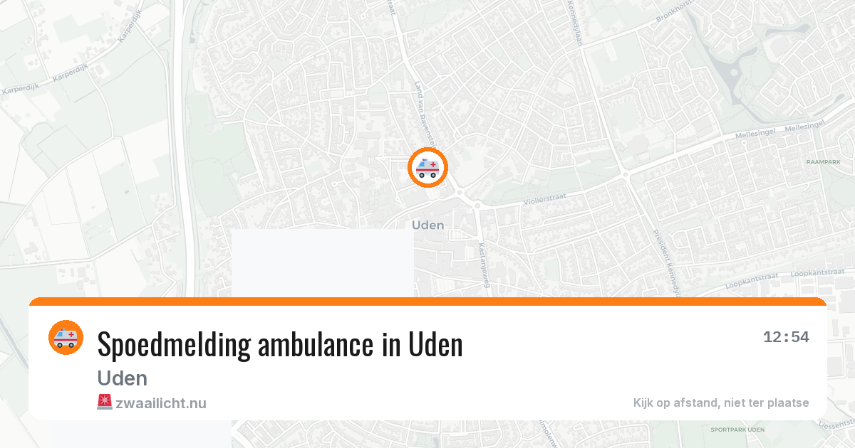 Spoedmelding ambulance in Uden — 27 jan 2026