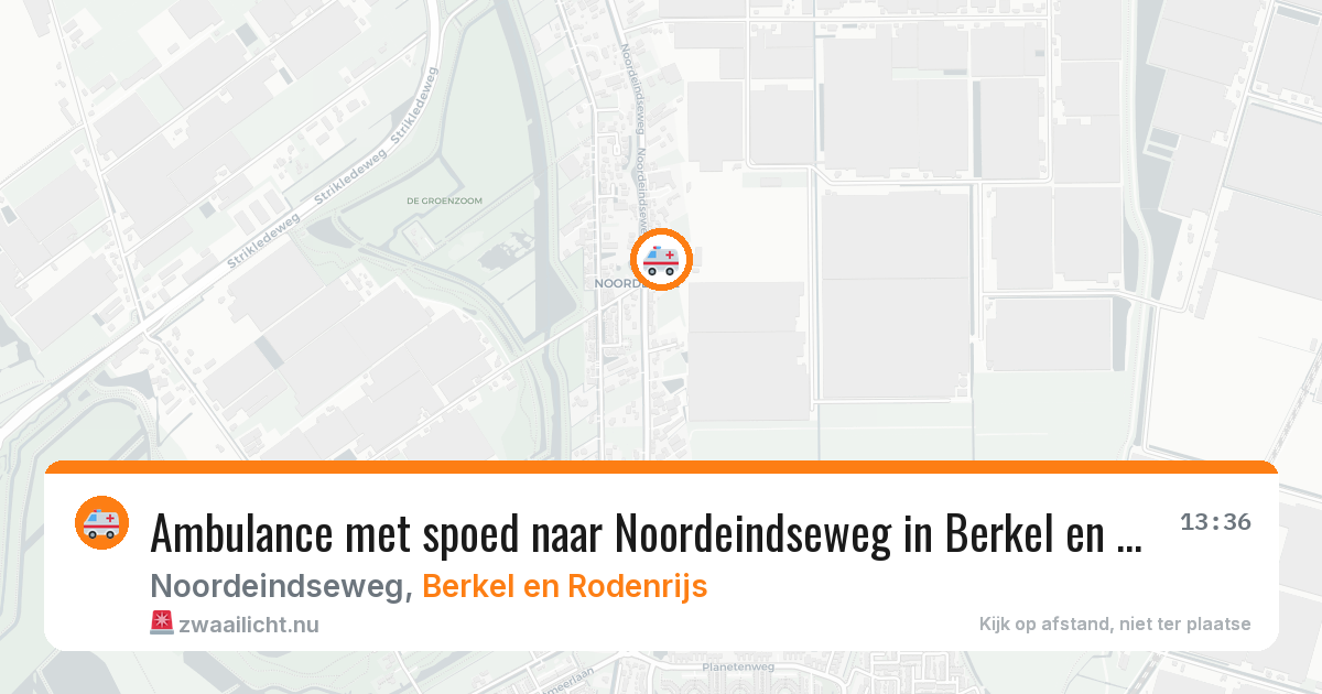 Ambulance met spoed naar Noordeindseweg in Berkel en Rodenrijs — 17 jul 2026