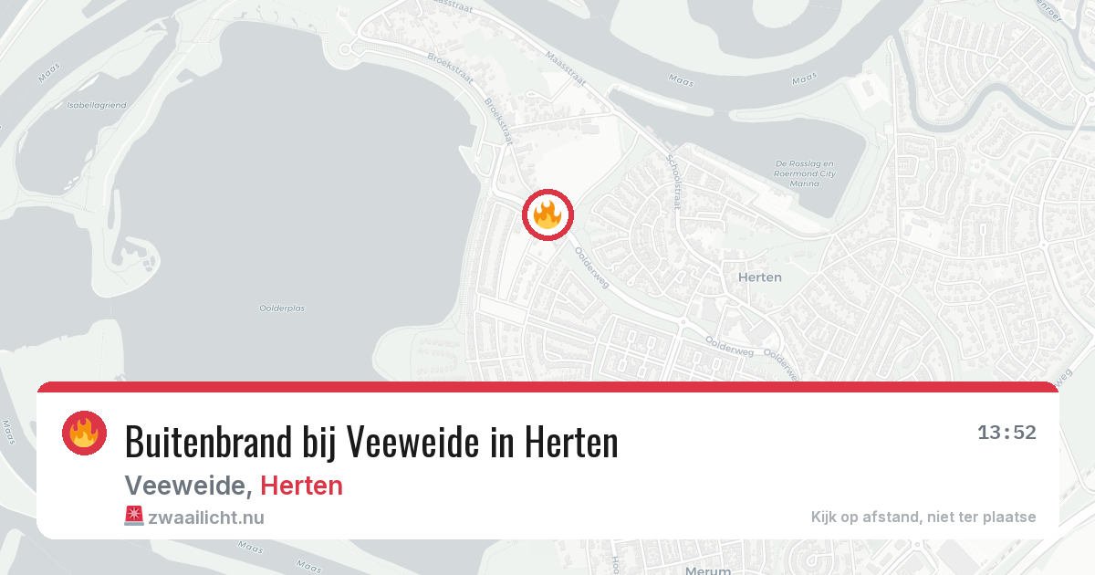 Buitenbrand bij Veeweide in Herten — 9 apr 2026
