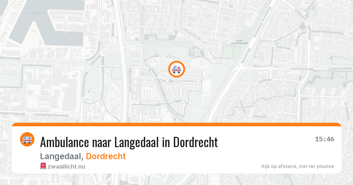 Ambulance naar Langedaal in Dordrecht — 26 mrt 2026