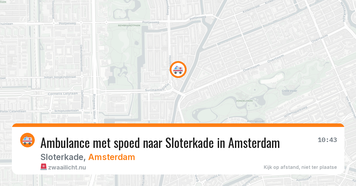 Ambulance met spoed naar Sloterkade in Amsterdam — 18 mei 2026