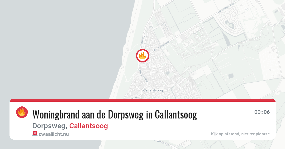 Woningbrand aan de Dorpsweg in Callantsoog — 1 jun 2026