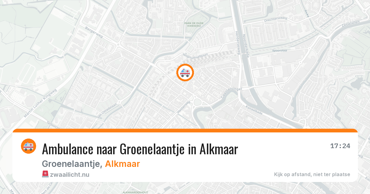 Ambulance naar Groenelaantje in Alkmaar — 20 mei 2026