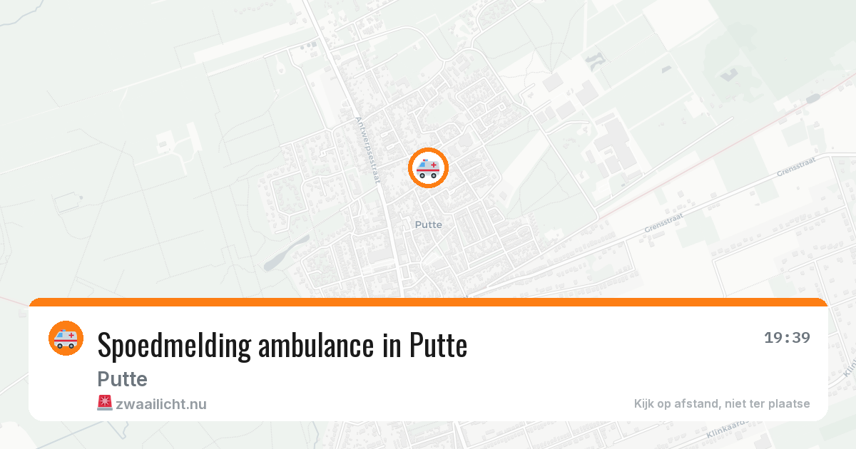 Spoedmelding ambulance in Putte — 12 jul 2026